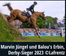Marvin Jüngel und Balou's Erbin,  Derby-Sieger 2023 ©Lafrentz